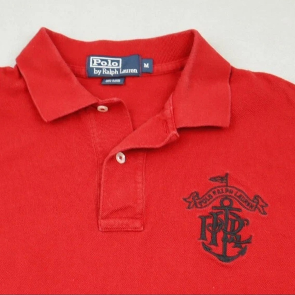 Vintage Ralph Lauren Classic Red Polo Shirt size Medium - Picture 4 of 4